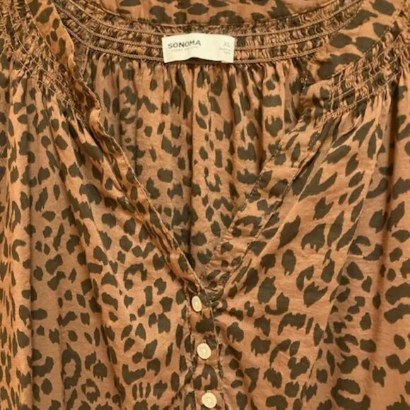 Sonoma animal print top XL - Picture 2 of 4